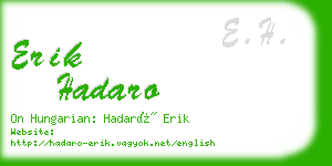 erik hadaro business card